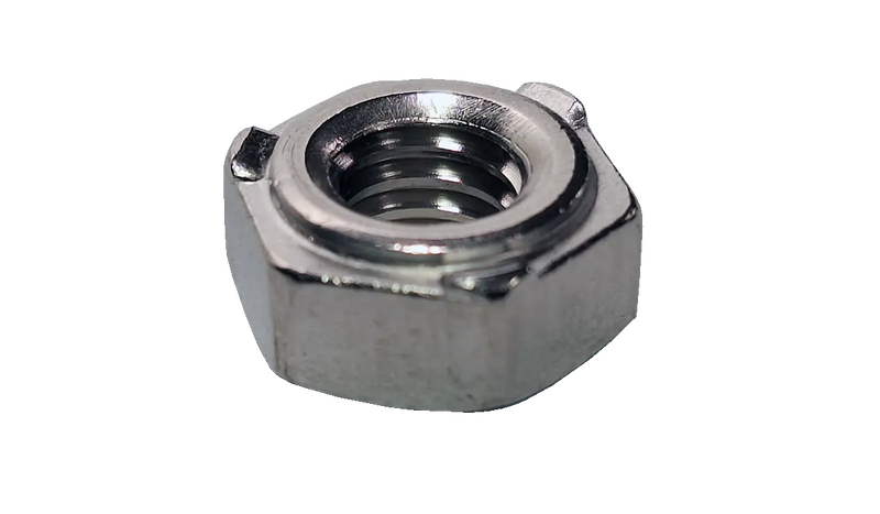 1/2-13 Hex Weld Nuts / 3 Projections & Center Pilot Ring / 18-8 Stainless Steel