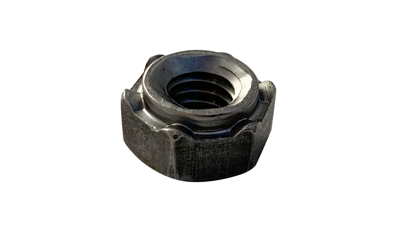 5/16-18 Hex Weld Nuts / 6 Projections / Self-Locating Pilot / Steel / Plain