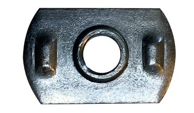 M6-1.0 Metric Tab Weld Nuts / 2 Projections / Low Carbon Steel / Plain / Made in USA