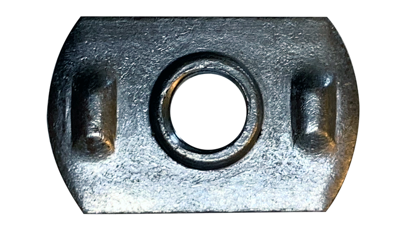 M6-1.0 Metric Tab Weld Nuts / 2 Projections / Steel / Plain