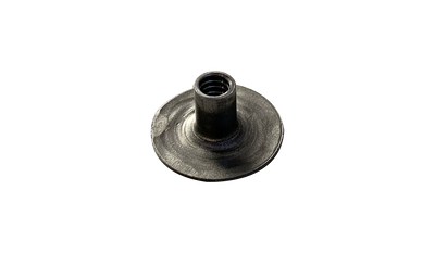 #6-32 Round Base Weld Nuts / No Projections / Low Carbon Steel / Plain / 1/4" Barrel Height
