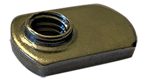 3/8-24  Offset Hole Tab Weld Nuts / No Projections / 18-8 Stainless Steel