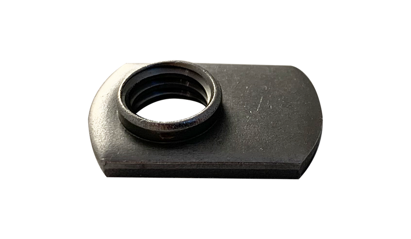 3/8-16  Offset Hole Tab Weld Nuts / No Projections / Steel / Plain