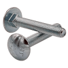 M10-1.50 x 40 MM Carriage Bolt, Full Thread (DIN 603) / Class 8.8 Steel / Zinc CR+3 / ISO 898-1 Class 8.8
