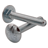 M12-1.75 x 80 MM Carriage Bolt, Full Thread (DIN 603) / Class 8.8 Steel / Zinc CR+3