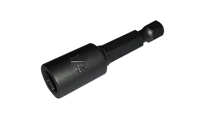 3/8" x 2 9/16" Magnetic Power Nutsetter Bits / 1/4" Drive / M2 High Speed Steel / Black Oxide