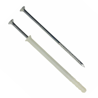 #10-1 x 1 3/16" Plastic Anchor / Low Carbon Steel / Plain
