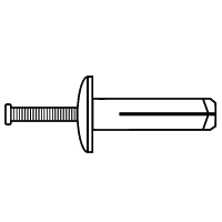 3/16"-1 x 1" Nail Anchor / Nylon / Plain