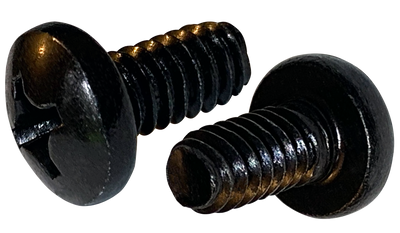 #10-24 x 5/8" Trilobe Thread Forming Screws for Metal / Phillips / Pan Head / Low Carbon Steel / Black Oxide