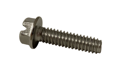 #10-24 x 5/8" Trilobe Thread Forming Screws for Metal / Slotted / Hex Washer Head / 410 Stainless Steel / Passivated