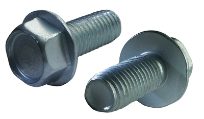 #10-24 x 7/16" Trilobe Thread Forming Screws for Metal / Unslotted / Hex Washer Head / Low Carbon Steel / Zinc