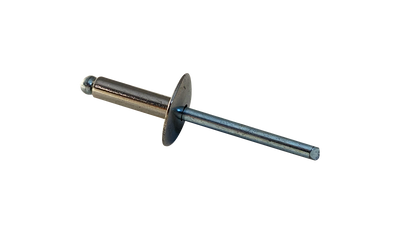 3/16" x .75"-.87" (#614) Large Flange Blind Rivets / Stainless Steel Body / Steel Mandrel / Passivated