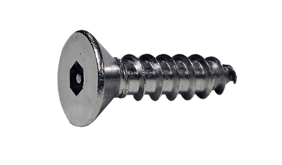 #10 x 3/4" Type A Self-Tapping Security Screws / Pin-In Hex Drive / Flat Head / 18-8 Stainless Steel / Passivated