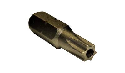 T-20 x 1" Six-Lobe with Pin Tamper Resistant Insert Bits / 1/4" Hex Shank / M2 High Speed Steel
