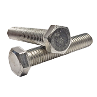 1/2"-13 x 2 1/2" Hex Cap Screws, Full Thread / Aluminum / Plain