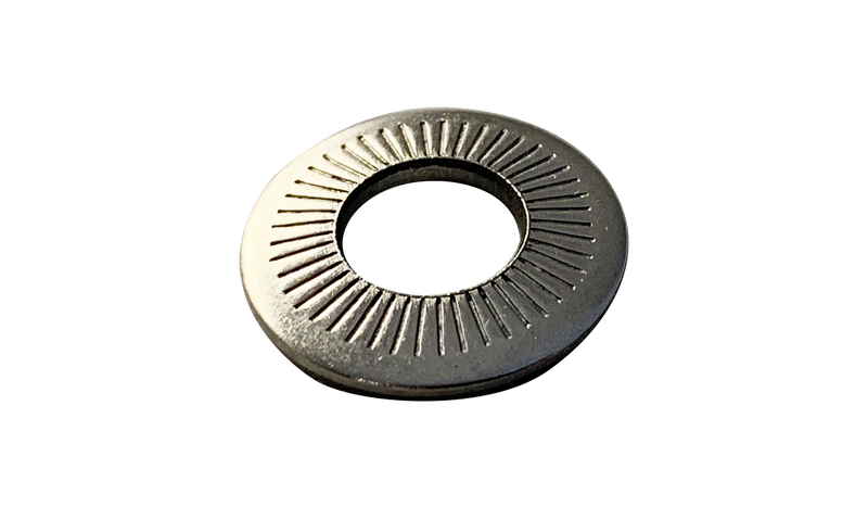 M4 Serrated Conical Spring Lockwashers / Type M / 18-8 Stainless Steel (A2)