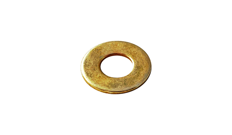 #6 Machine Screw Flat Washers / Steel / Zinc Yellow