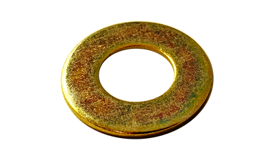 #12 SAE Flat Washers / Low Carbon Steel / Zinc Yellow