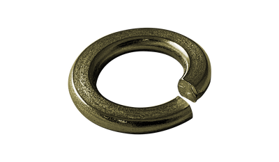 #8 Split Lock Washers / Low Carbon Steel / Zinc Yellow