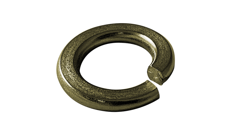 #6 Split Lock Washers / Steel / Zinc Yellow