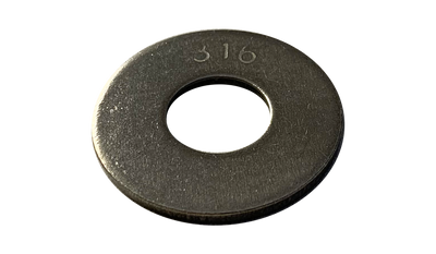 3/8" USS Flat Washers / 316 Stainless Steel / Passivated